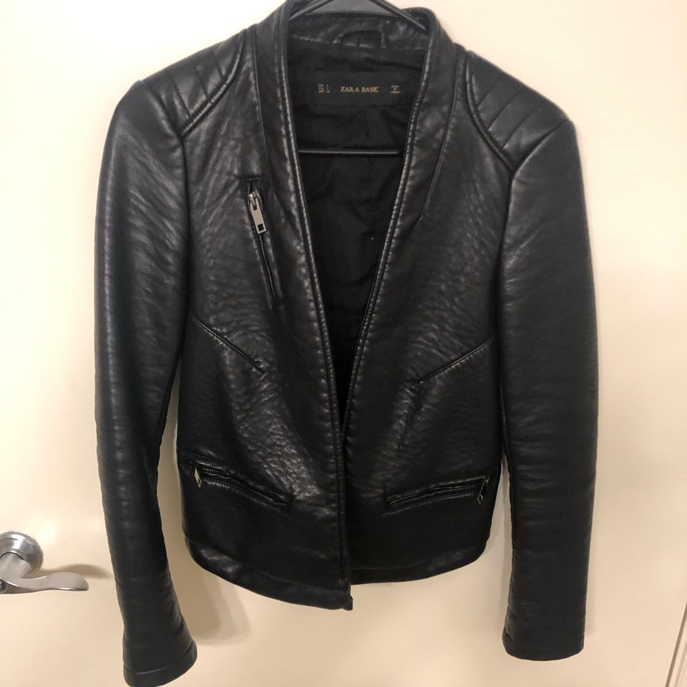 Zara faux leather jacket